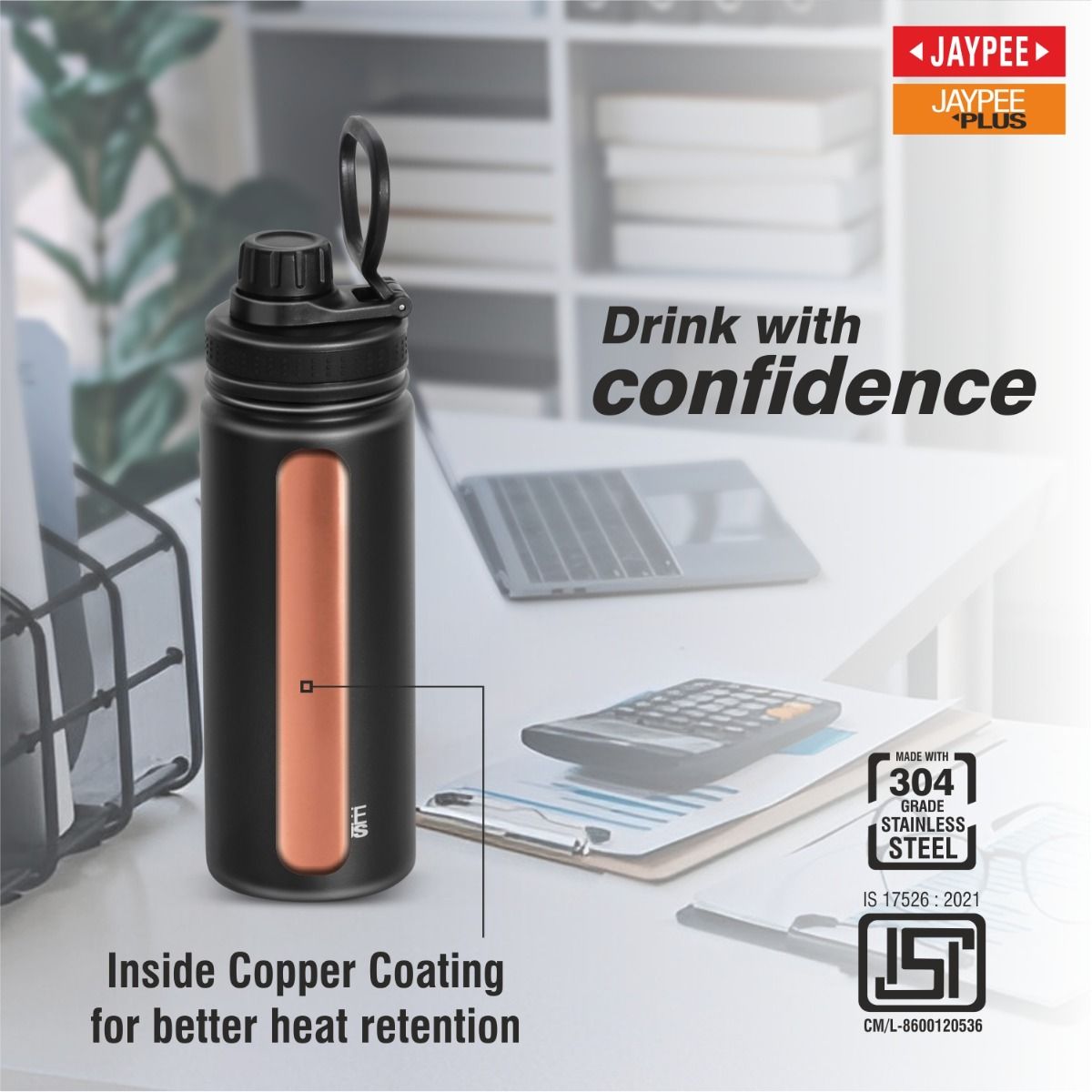 HYLUX THERMOSTEEL BOTTLE (600ML)