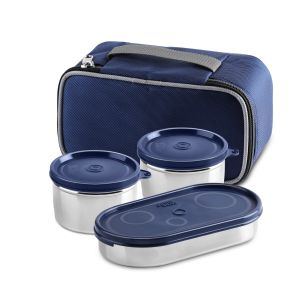 BASIX STEEL CONTAINER LUNCH BOX WITH BAG