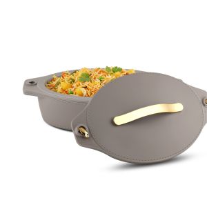 Jaypee Princeton PU Insulated Stainless Steel Inner Casserole, 2000ml -Grey