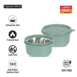 Jaypee Plus E-Tron 3 Compartment Electric Lunch Box With Power Cord