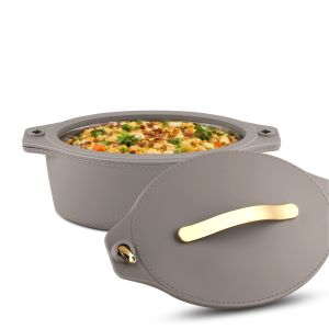 Jaypee Princeton PU Insulated Stainless Steel Inner Casserole, 3000ml-Grey