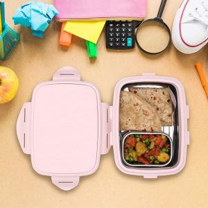 Jaypee Wavesteel Insulated Lunch Box with Stainless Steel Container