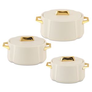 Jaypee Plus Aralia PU Insulated Casserole Set of 3 | Stainless Steel Inner, Premium Lid &amp; Handles | 1000ml, 1500ml &amp; 2000ml 