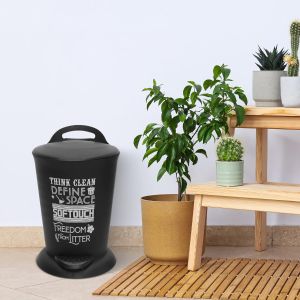 Jaypee Bits Bin Pedal Dustbin with Lid For Home, Kitchen & Office, 4 LTR Black