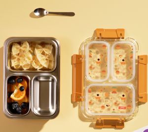 Jaypee Exteel 3 Compartments Inner Stainless Steel Lunch Box for Kids