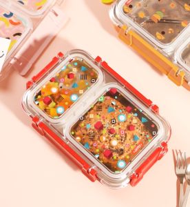 Jaypee Steelox 2 Compartment Stainless Steel Insulated Lunch Box for Kids