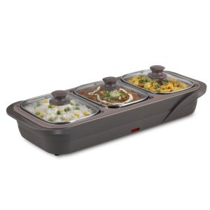 Jaypee E-3 Electric Casserole Set with Toughened Glass Lid