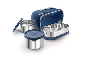 BASIX STEEL CONTAINER LUNCH BOX WITH BAG