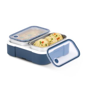 Jaypee Boxi 2 Removable Containers PU Insulated Airtight Lunch Box, (450ml + 370ml)