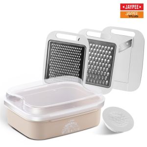 Jaypee Quickuts Stainless Steel Multipurpose 3 Plate Grater Set, 1200ml