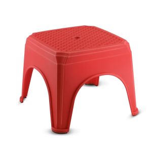 Jaypee Plus Cool Stool Sturdy Plastic Stool, Lightweight Multipurpose Stool for Kids & Home, Red 26cm