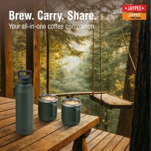 Jaypee Plus Gravitas 3pc Coffee Set Vacuum Insulated Bottle with 2 Mugs