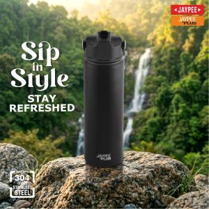 Jaypee Plus Falcon 700 Vacuum Insulated Water Bottle with Flip Top Lid & Carry Handle, Perfect for Gym, Travel, Office & School – 650 ml
