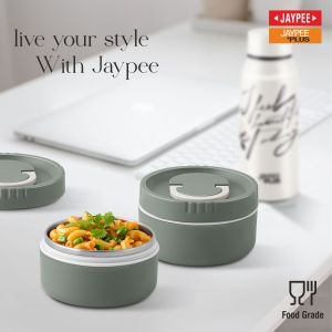 Jaypee Plus Snackpac Jnr. with Inner Stainless Steel, Compact Lunchbox for meals/snacks, 400ml