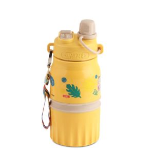 Jaypee Heroze 460ml PU Insulated Stainless Steel Sipper Water Bottle For Kids, Yellow