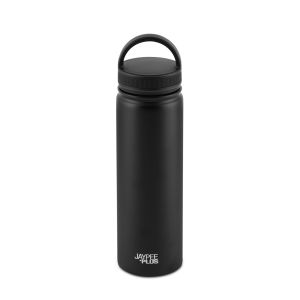 Jaypee Plus Hyrider Vacuum Insulated Stainless Steel Water Bottle, 650ml Black