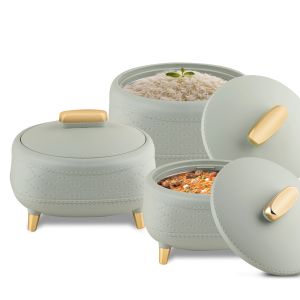 Jaypee Kingston PU Insulated Stainless Steel Inner Casserole set of 3 (1500+2000+2500ml)