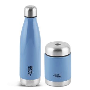 Jaypee Plus Smart Combo Airtight Vacuum Insulated Bottle 500ml With 400ml Food Jar
