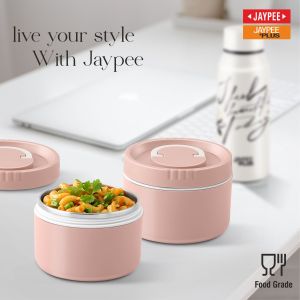 Jaypee Plus Snackpac Snr. with Inner Stainless Steel, Compact Lunchbox for meals/snacks, 500ml