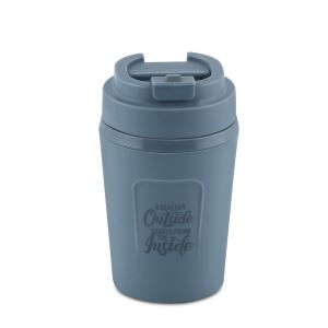 Jaypee Zipsip PU Insulated Hot &amp; Cold Stainless Steel Coffee Mug, 325ml Travel Mug-Blue
